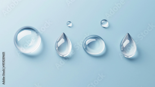 A set of vector bubbles in different sizes