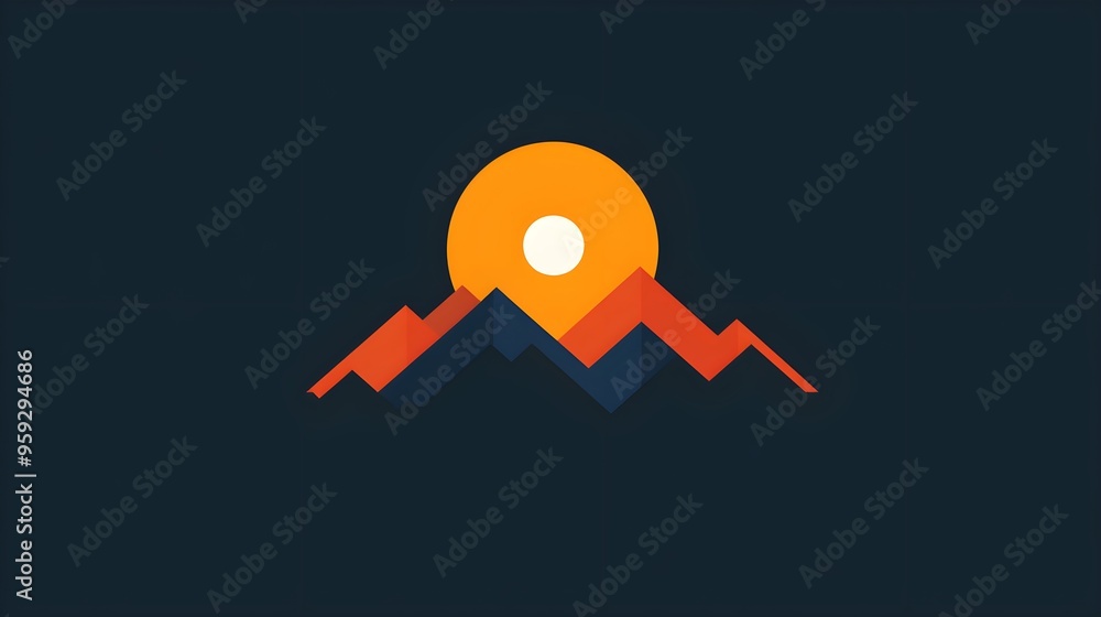 A flat design of a corporate logo that scales effectively for use on everything from letterheads to billboards A flat design of a corporate logo that scales effectively for use on everything from letterheads to billboards