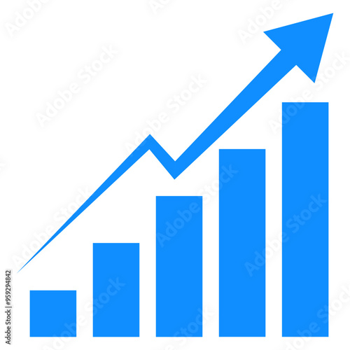 vector illustration of growth chart