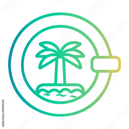 porthole Line Gradient Icon