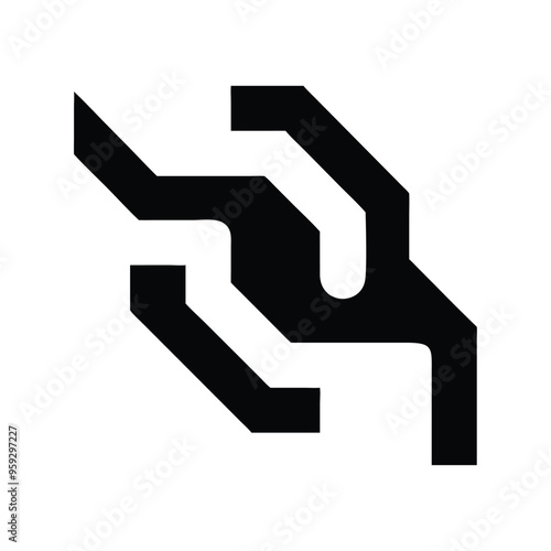 Futuristic Technology Company Logo Stylish Logo Design Vector Illustration for Modern Branding