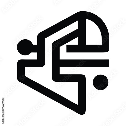 Futuristic Technology Company Logo Stylish Logo Design Vector Illustration for Modern Branding