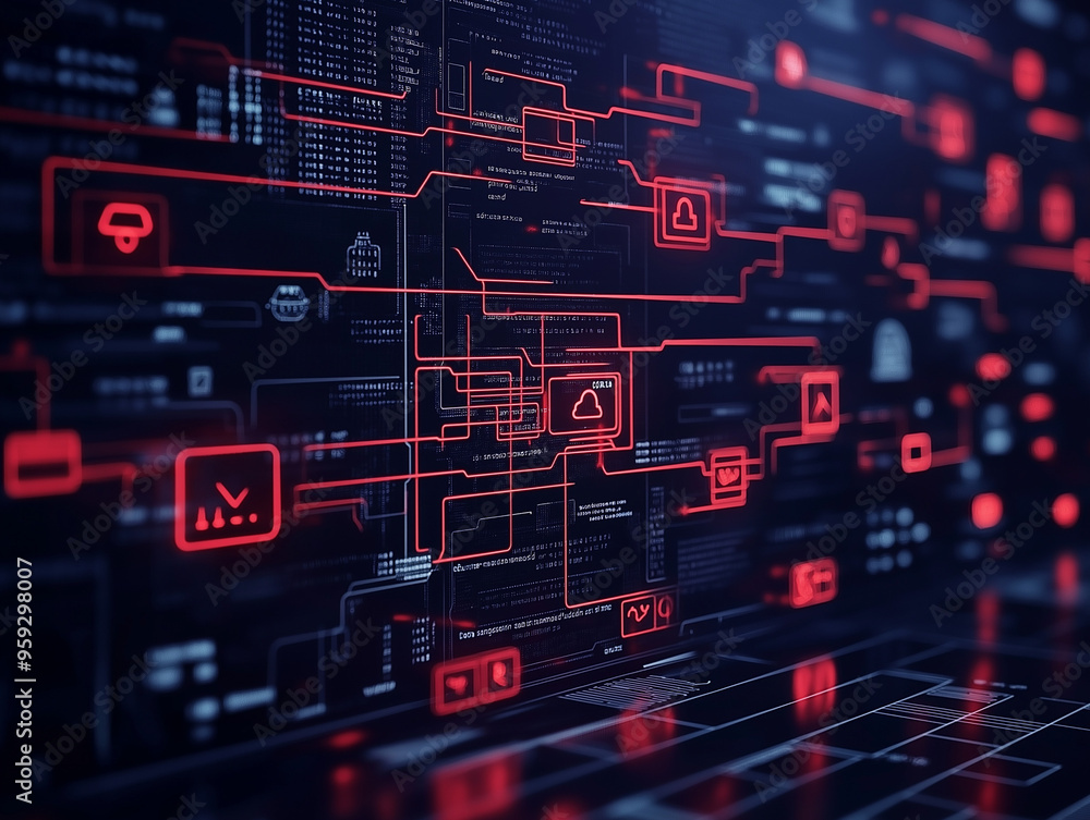 Fototapeta premium Cybersecurity concept