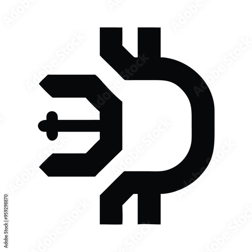 Futuristic Technology Company Logo Stylish Logo Design Vector Illustration for Modern Branding