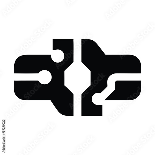 Futuristic Technology Company Logo Stylish Logo Design Vector Illustration for Modern Branding