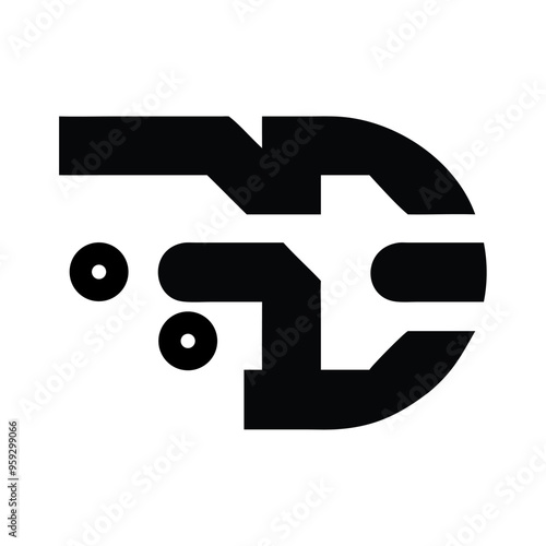 Futuristic Technology Company Logo Stylish Logo Design Vector Illustration for Modern Branding