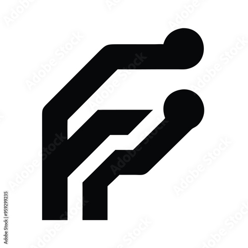 Futuristic Technology Company Logo Stylish Logo Design Vector Illustration for Modern Branding
