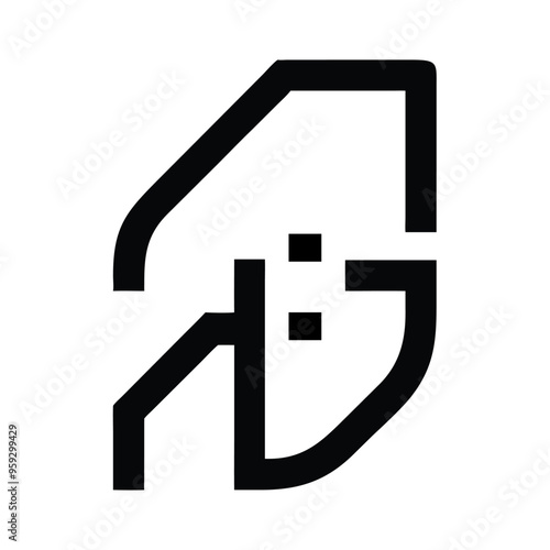 Futuristic Technology Company Logo Stylish Logo Design Vector Illustration for Modern Branding