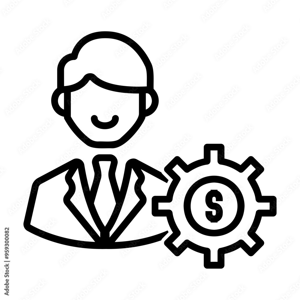 stock agent Line Icon stock agent Line Icon