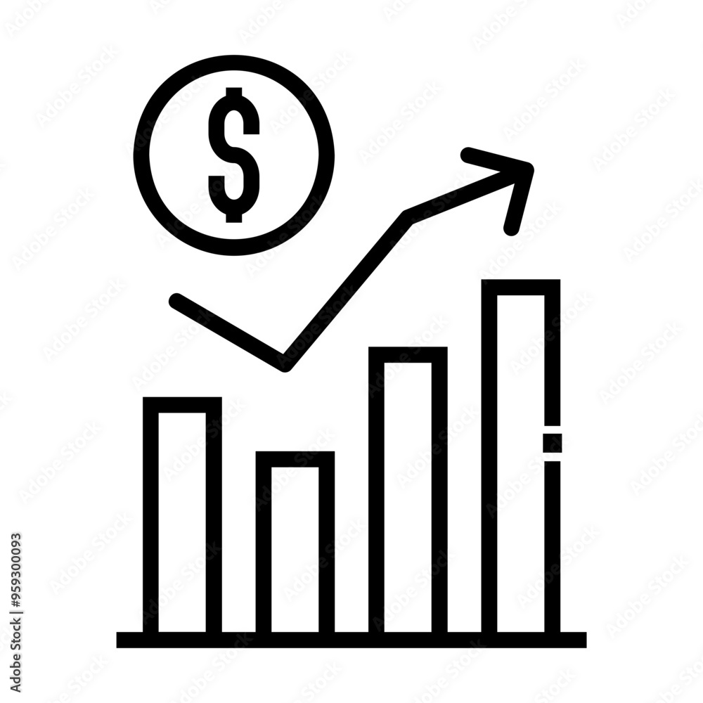 stock market Line Icon stock market Line Icon
