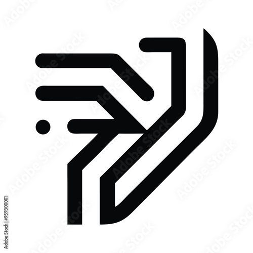 Futuristic Technology Company Logo Stylish Logo Design Vector Illustration for Modern Branding