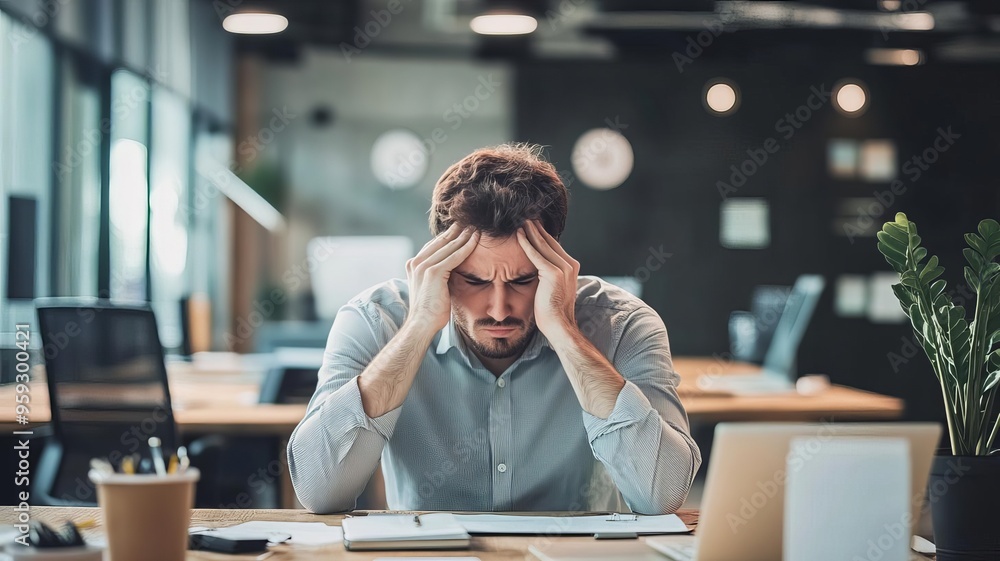 Mental illness in office, stressful workplace. Mental illness in office, stressful workplace.