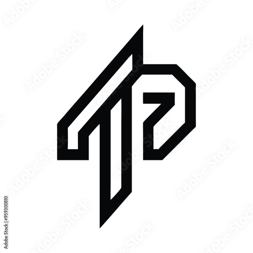 Futuristic Technology Company Logo Stylish Logo Design Vector Illustration for Modern Branding