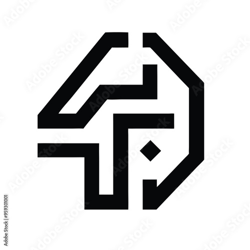 Futuristic Technology Company Logo Stylish Logo Design Vector Illustration for Modern Branding