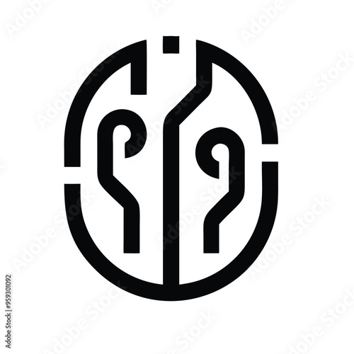 Futuristic Technology Company Logo Stylish Logo Design Vector Illustration for Modern Branding