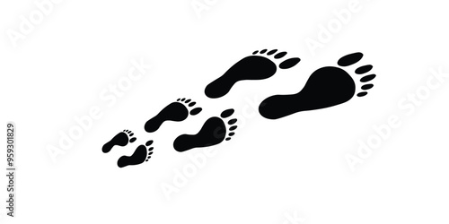 Human hands and feet icon set, print. vektor