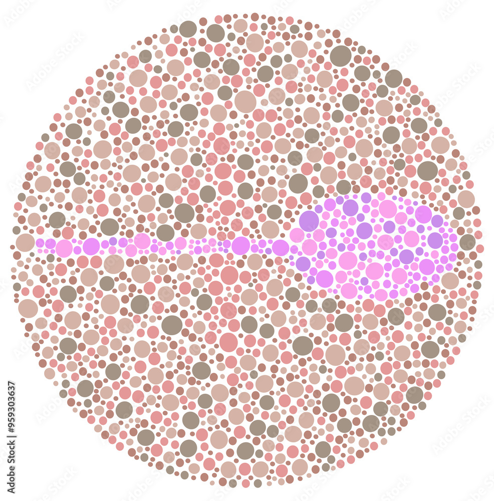 Fototapeta premium color blindness test with spoon picture. Spoon picture for children's color blindness test