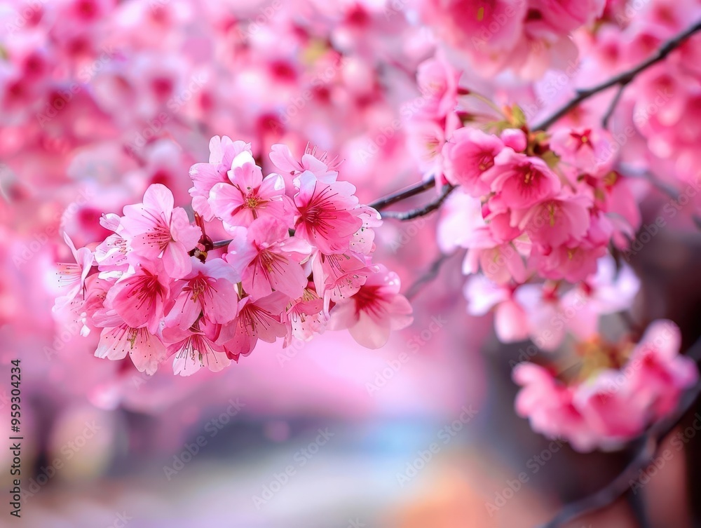 Cherry blossom trees in full bloom, serene and vibrant, Botanical, Soft pinks, Photograph, Springtime beauty Cherry blossom trees in full bloom, serene and vibrant, Botanical, Soft pinks, Photograph, Springtime beauty