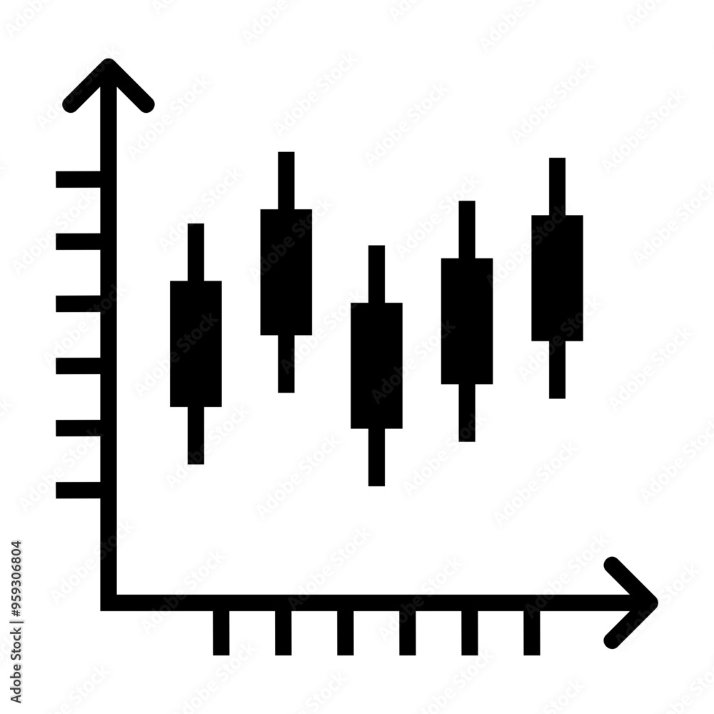 candlestick chart Solid icon candlestick chart Solid icon