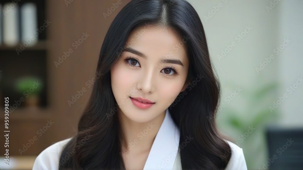 Title: Entrepreneur Woman Posing Professionally in Corporate Environment Title: Entrepreneur Woman Posing Professionally in Corporate Environment