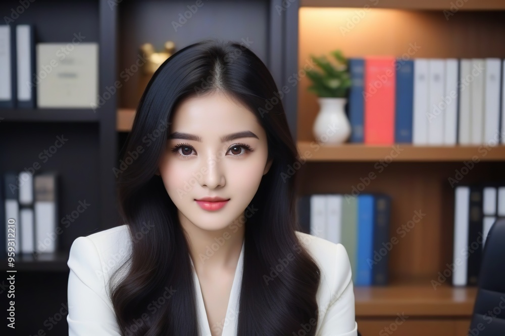 Entrepreneur Woman Posing Professionally in Corporate Environment Entrepreneur Woman Posing Professionally in Corporate Environment