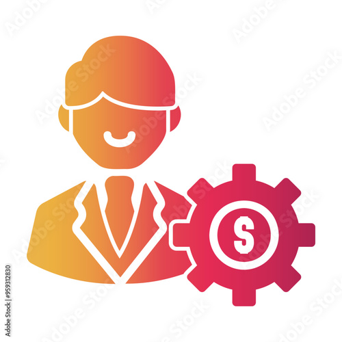 stock agent Gradient icon