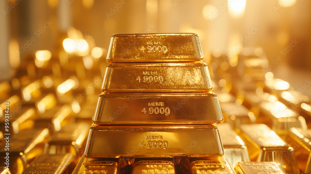 close up of gold bars close up of gold bars