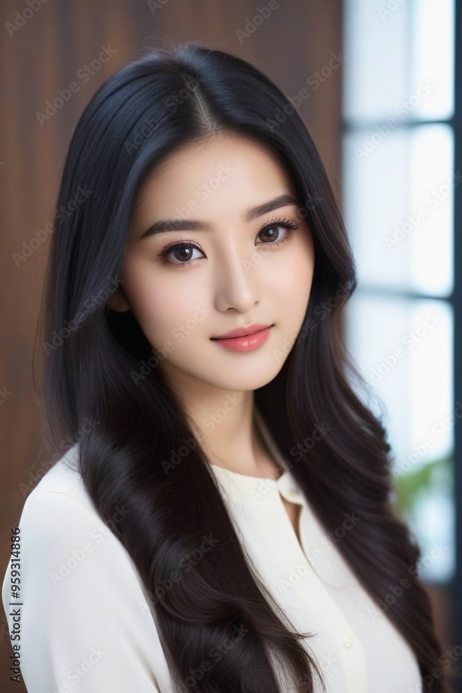 Entrepreneur Woman Posing Professionally in Corporate Environment Entrepreneur Woman Posing Professionally in Corporate Environment