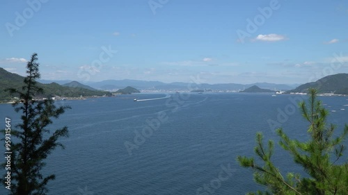Gorgeous View of Karuga Seaside in Kure City, Hiroshima Prefecture.