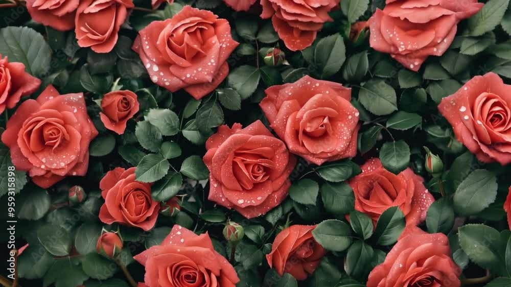 A stunning rose garden of red roses, showcasing nature's beauty A stunning rose garden of red roses, showcasing nature's beauty