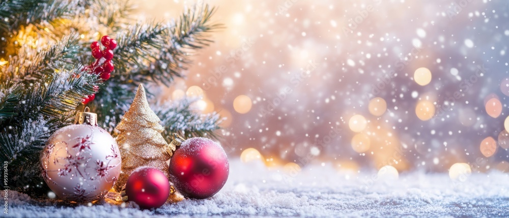 christmas background with festive decorative decoration elements christmas background with festive decorative decoration elements