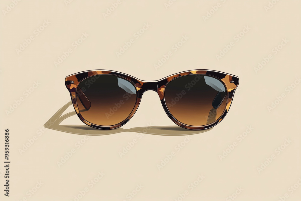 Vector Art of a Pair of Sunglasses with Clean Lines and Shading for a Stylish and Modern Design Vector Art of a Pair of Sunglasses with Clean Lines and Shading for a Stylish and Modern Design