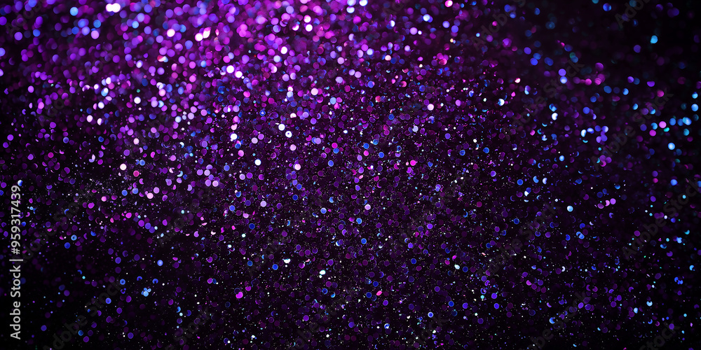 Fototapeta premium Dark violet glitter textured background close-up
