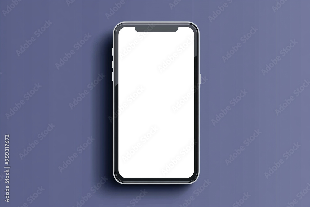 Vector Art of a Smartphone with a Blank Screen Isolated on a Plain Background Vector Art of a Smartphone with a Blank Screen Isolated on a Plain Background