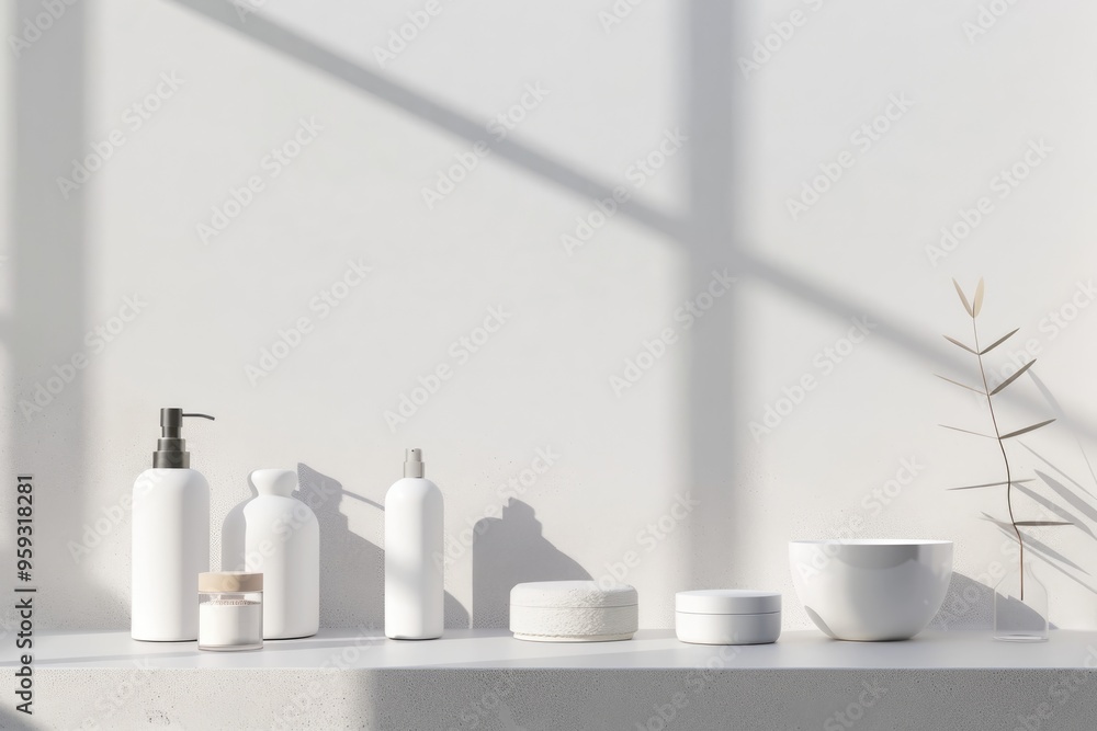 Minimal product display featuring simplicity and subtle shadows Minimal product display featuring simplicity and subtle shadows