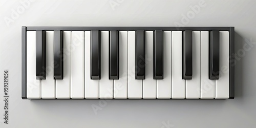 minimalist simplicity single piano key bold typography empty space quiet contemplation photo