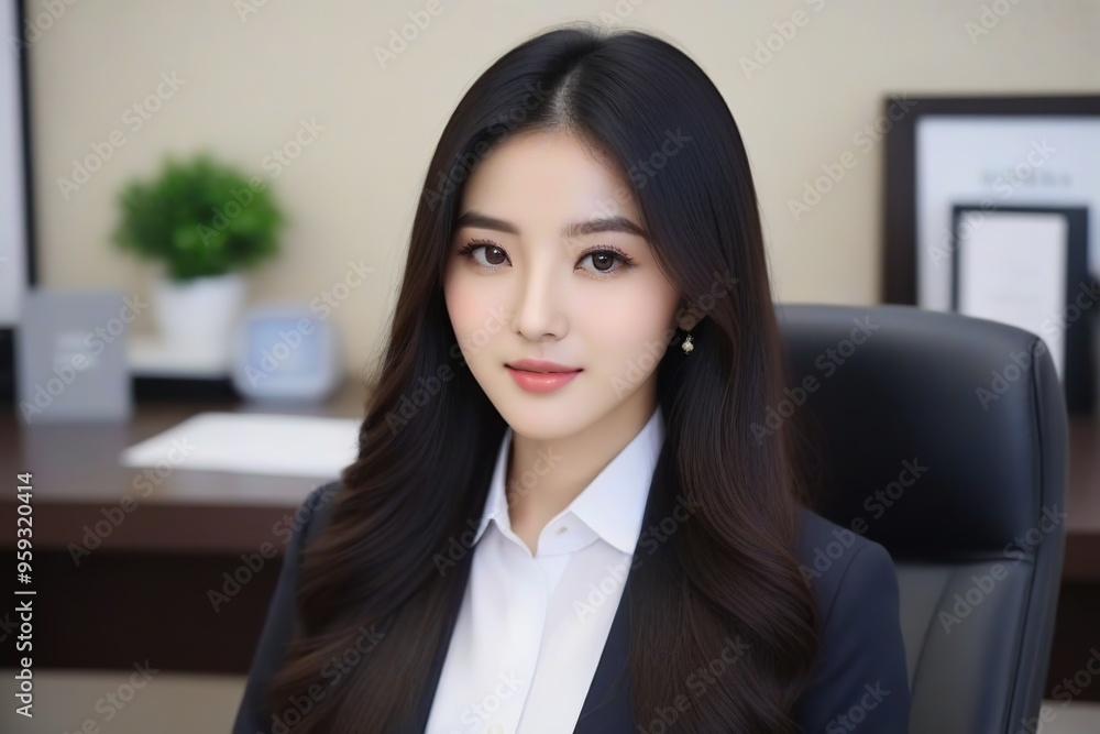 Entrepreneur Woman Posing Professionally in Corporate Environment Entrepreneur Woman Posing Professionally in Corporate Environment