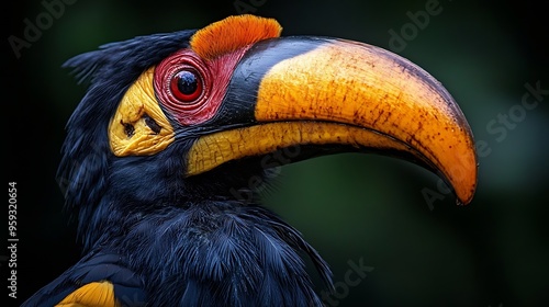 The Sulawesi hornbill is a species of hornbill in the family Bucerotidae that is endemic to Sulawesi The local names are Allo Taong and Lupi : Generative AI photo