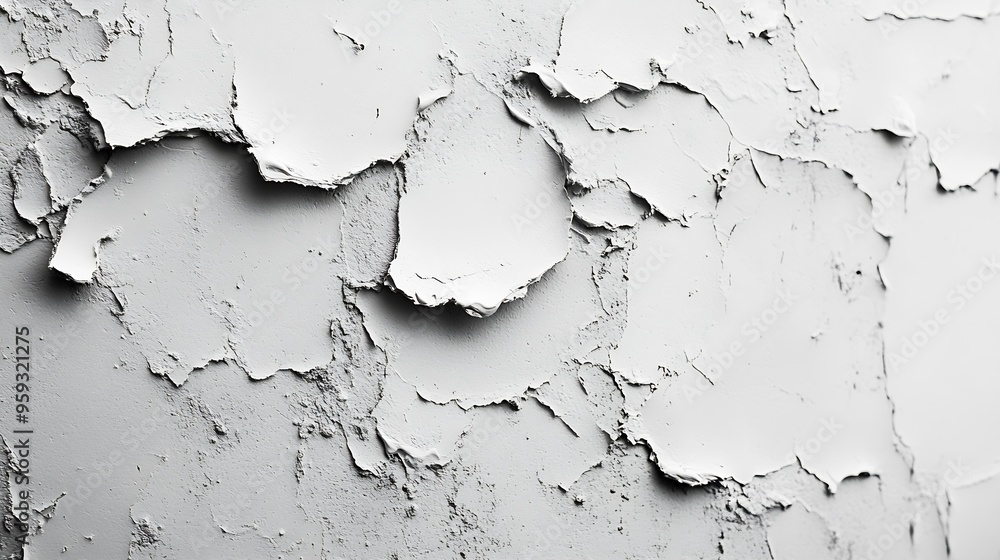 rough surface wall with white paint looks so good in monochrome : Generative AI rough surface wall with white paint looks so good in monochrome : Generative AI