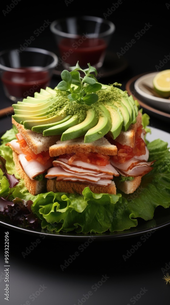 heart shaped club sandwich for passion and love of food cooking or healthy food concepts heart shaped club sandwich for passion and love of food cooking or healthy food concepts