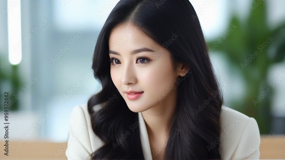 Entrepreneur Woman Posing Professionally in Corporate Environment Entrepreneur Woman Posing Professionally in Corporate Environment