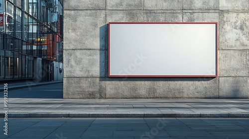 Blank Billboard Mockup on Street Wall : Generative AI photo