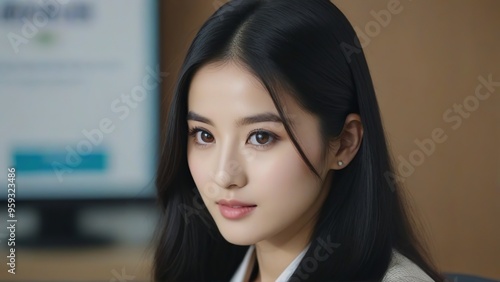Confident Businesswoman with Fashionable Look and Radiant Smile