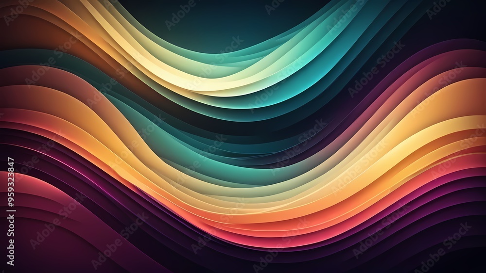 Obraz premium abstract colorful wave background wallpaper