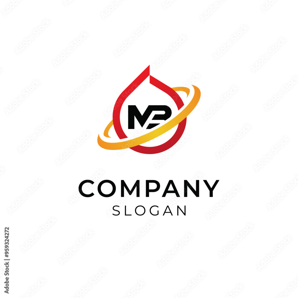 Modern fire logo icon, MB logo design Modern fire logo icon, MB logo design
