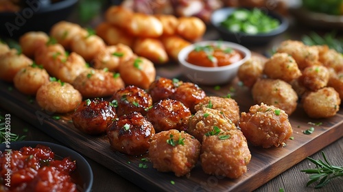 finger food snacks and assorted appetizers : Generative AI