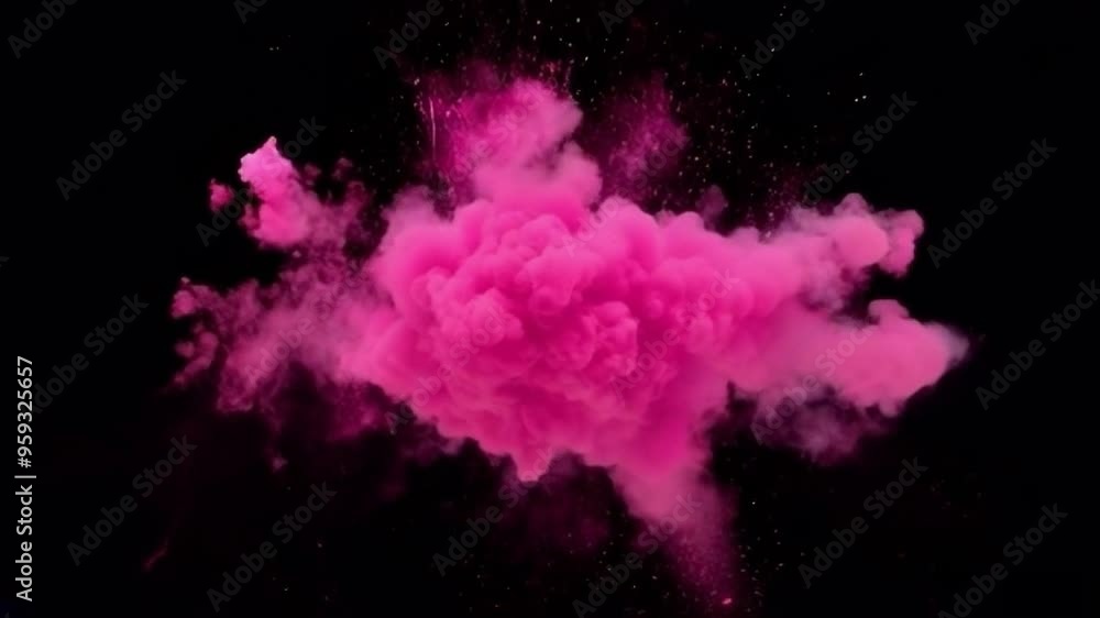 A burst of pink and blue powder with a slight 3D effect, isolated on a transparent background in PNG format. A burst of pink and blue powder with a slight 3D effect, isolated on a transparent background in PNG format.
