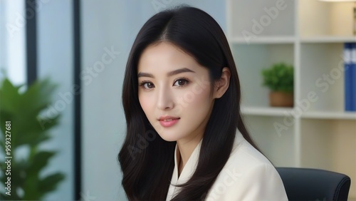 Free Download Successful Female Leader Standing in Corporate Environment - GFXLoad