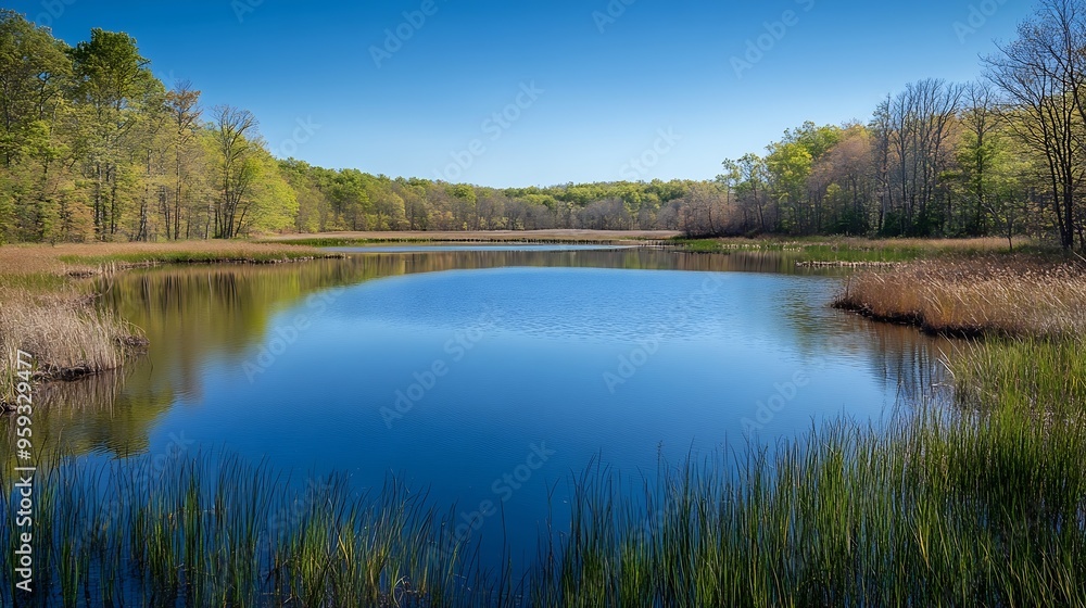 This is the display pond taken from the observation deck at Clarence Cannon National Wildlife many more miles of refuge to wander : Generative AI This is the display pond taken from the observation deck at Clarence Cannon National Wildlife many more miles of refuge to wander : Generative AI