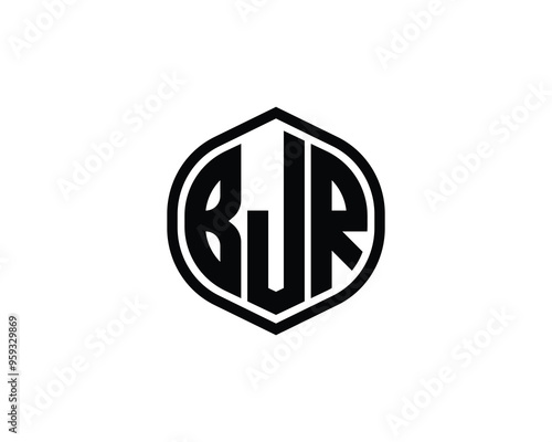 BJR logo design vector template. BJR photo